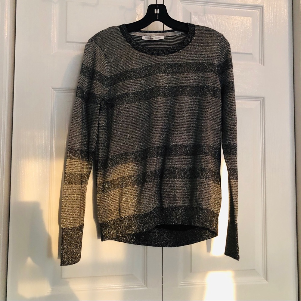 Victoria’s Secret stripe shiny shirt